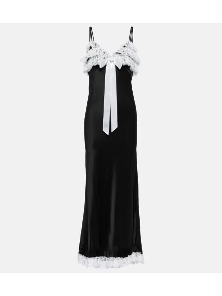 Rochie maxi Rodarte de mătase de costum negru