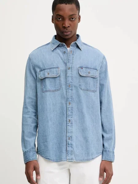 Jeans srajca Tommy Jeans modra