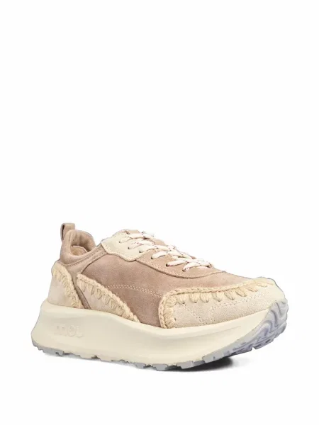 Sneakerși Mou din piele de căprioară maro