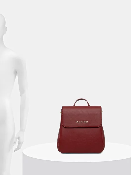 Однотонный маленький рюкзак Valentino Bags красный