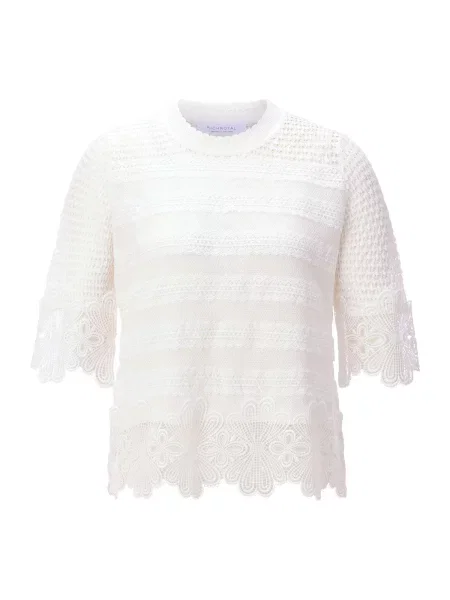 Rich & Royal Svetr / offwhite bílá