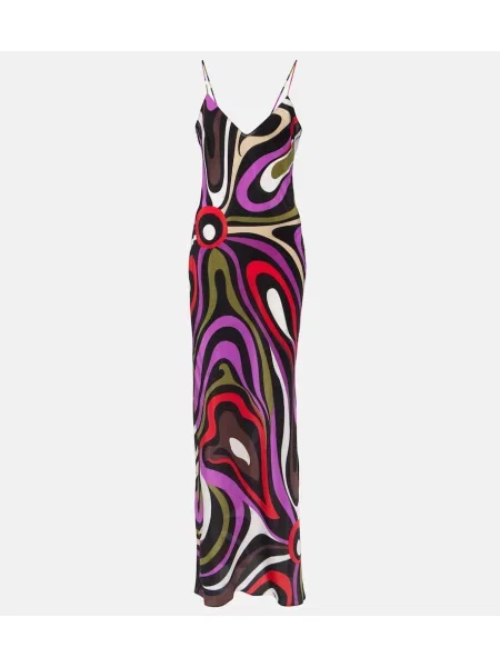 Rochie maxi Pucci cu imagine de costum