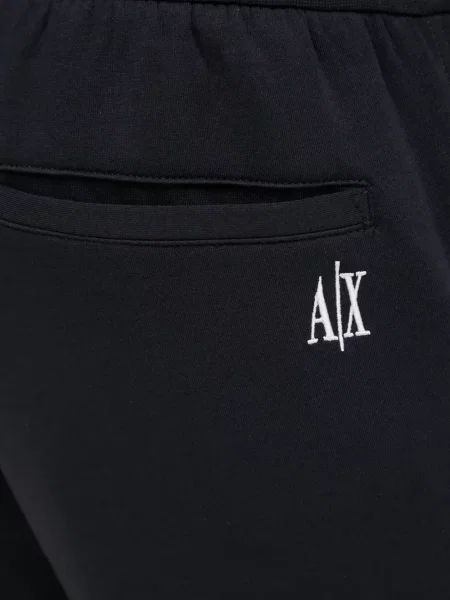 Pantaloni Armani Exchange alergare cu autograf albastru