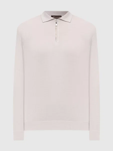 Поло з вовни шовку і кашеміру Doriani Cashmere сіре