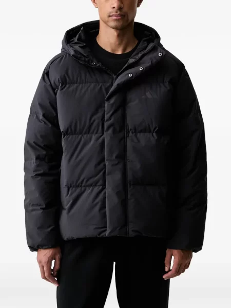 Decupat geacă Adidas cu glugă cu model piele de șarpe alb