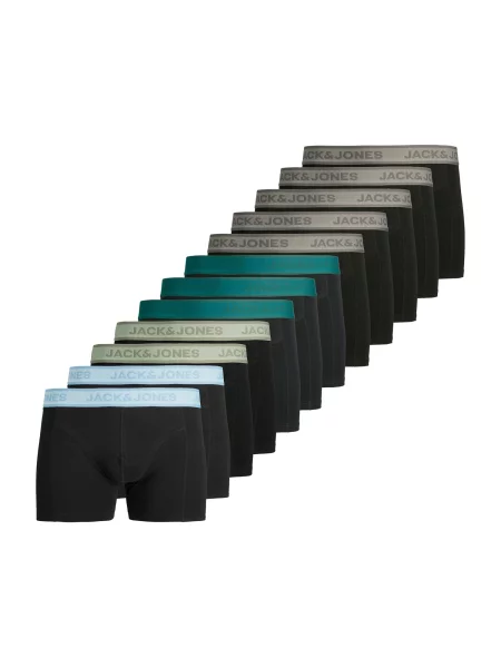 JACK & JONES Boksarice JACWESLEY antracit / temno zelena črna