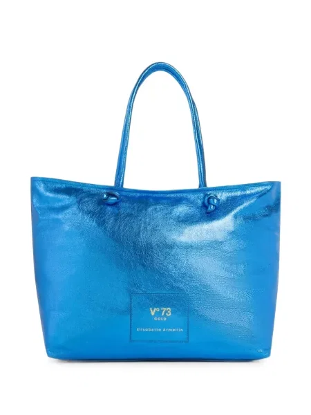 Geantă shopper V°73 din piele albastru