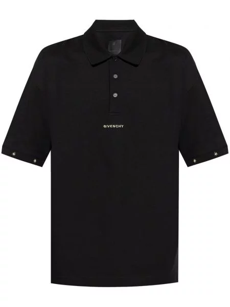 Tricou polo Givenchy cu broderie negru
