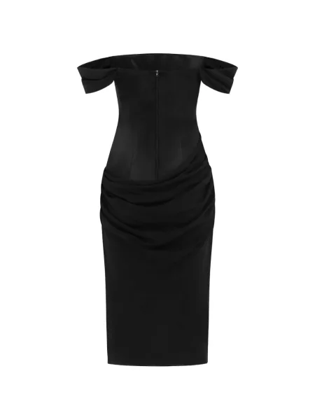 Rochie midi Alex Perry drapată negru