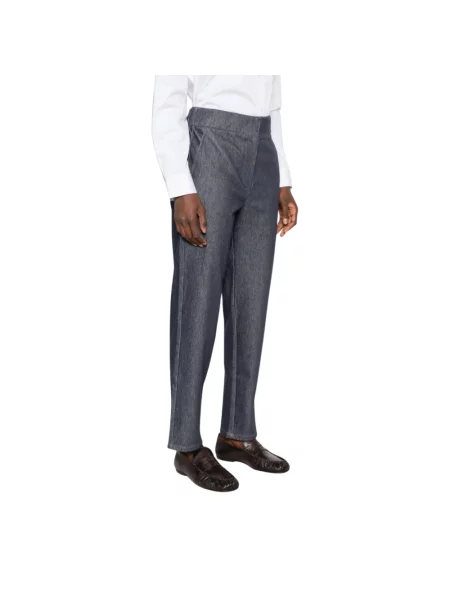 Jeansy straight leg Max Mara niebieskie