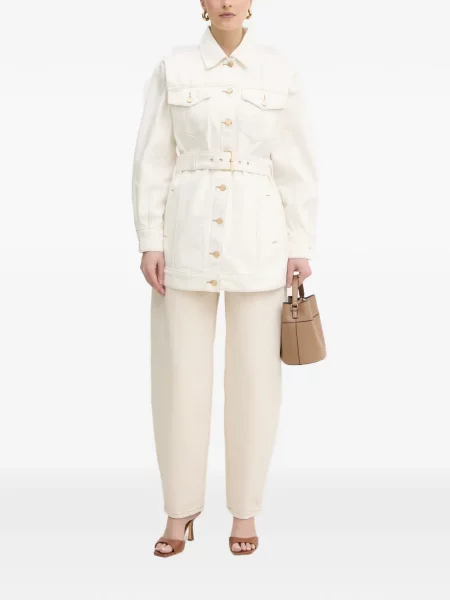 Cu centură geacă de blugi Armani Exchange alb
