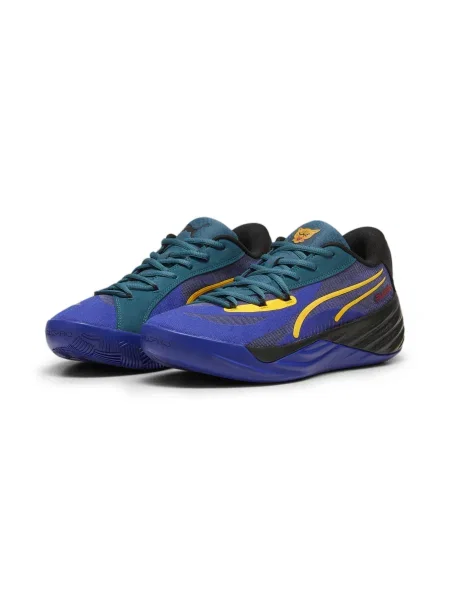 PUMA Športová obuv All-Pro Nitro námornícka modrá / tmavožltá / krvavo červená čierna