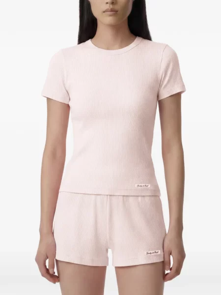 Tricou Sporty & Rich cu autograf roz