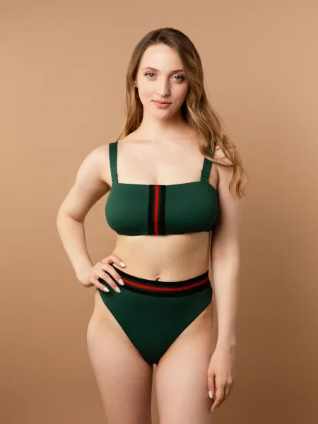 Верхня частина купальника brabrabra поліамід/еластан зелений