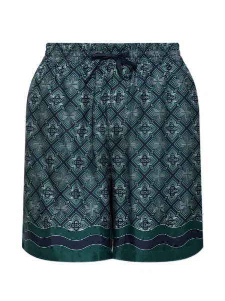 Pantaloni scurți Casablanca de mătase albastru