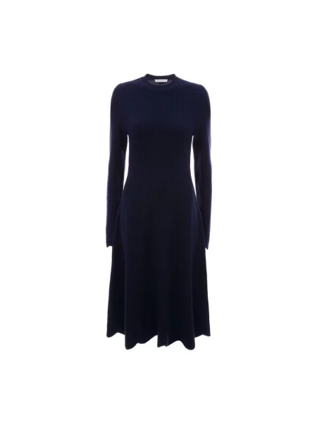 Sukienka z długim rękawem Jw Anderson wełniana z długim rękawem niebieska