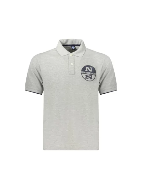Koszulka polo North Sails z nadrukiem szara