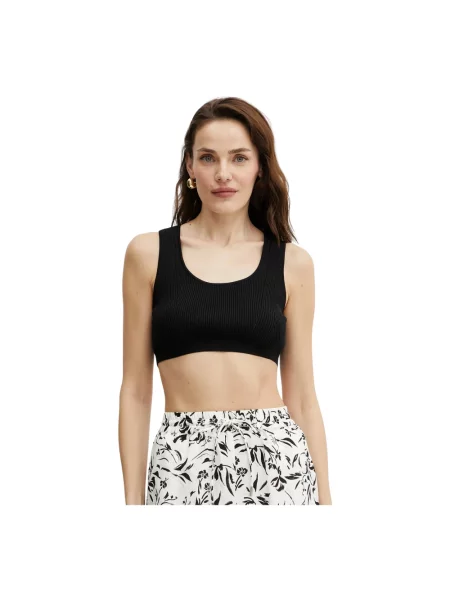 Dzianinowy top Armani Exchange czarny
