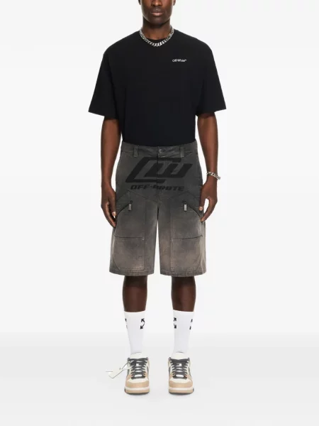 Scurt pantaloni scurți Off-white cu imagine alb