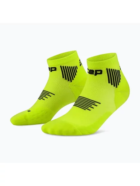 Șosete compresive pentru bărbați CEP Run Low Cut lime/black negru