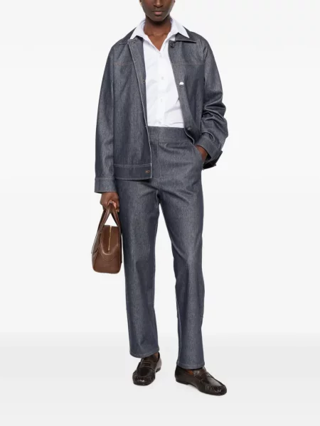 Pantaloni Max Mara cu autograf albastru