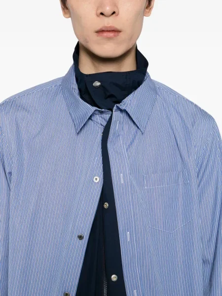 Geacă Sacai din poplin albastru