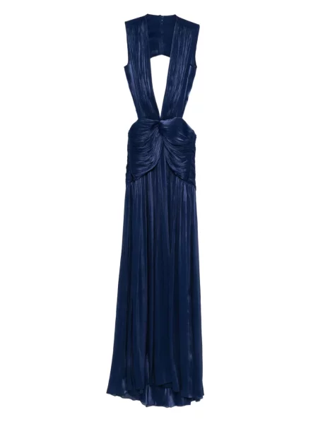 Rochie maxi Costarellos plisată de costum albastru