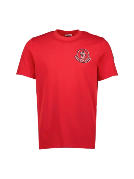 Koszulka Moncler z logo czerwona