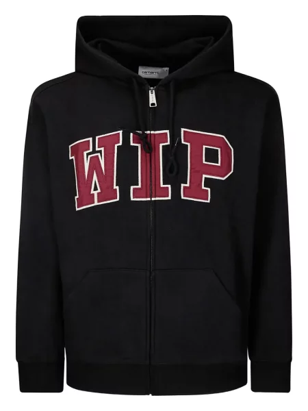 Geacă Carhartt Wip cu glugă cu autograf negru