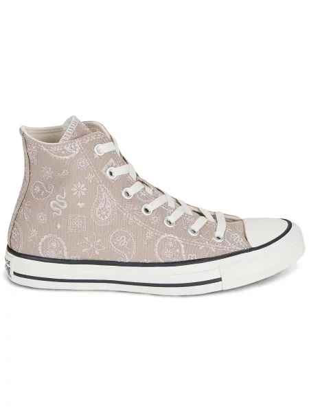 Členkové topánky Converse béžová
