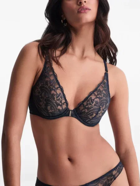Sutien triunghi Aubade din satin albastru