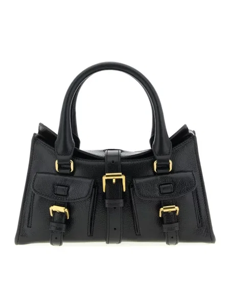 Mała mały torebka skórzana Mulberry skórzana czarna