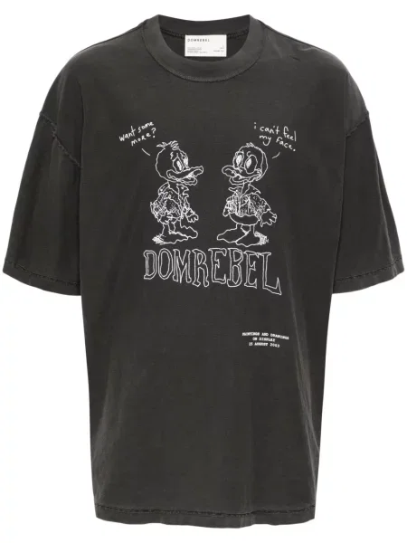 Tricou Domrebel cu imagine gri