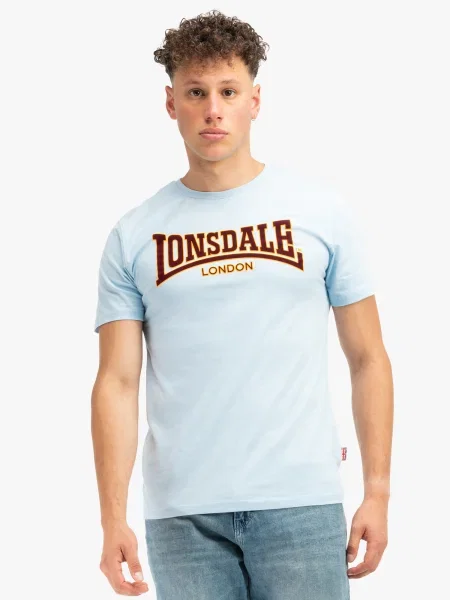 LONSDALE Tričko CLASSIC / svetlomodrá / zmiešané farby modrá