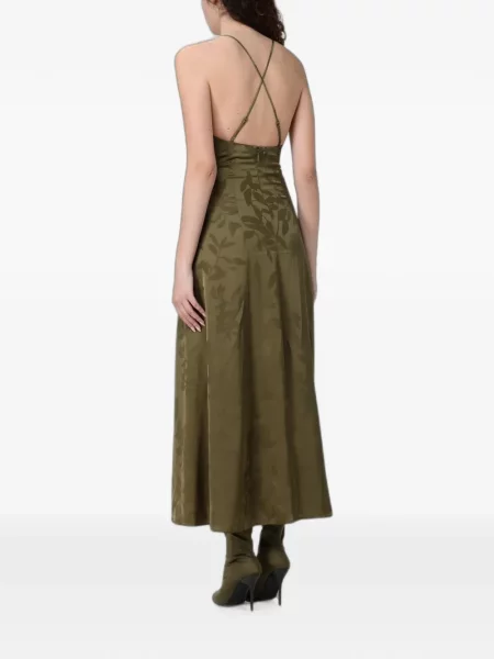 Rochie maxi Armani Exchange din satin verde