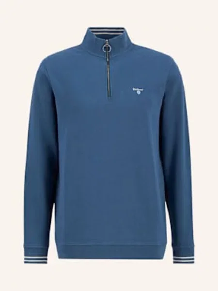 Barbour Mikinový Svetr Troyer Rosford tmavě modrá