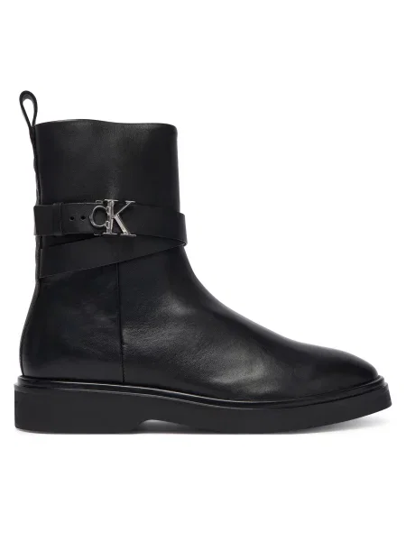 Aulinukai Calvin Klein Ankle Boot W/ Metal Logo juoda