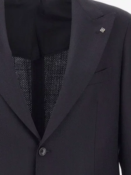 Sacou Tagliatore cu model herringbone albastru