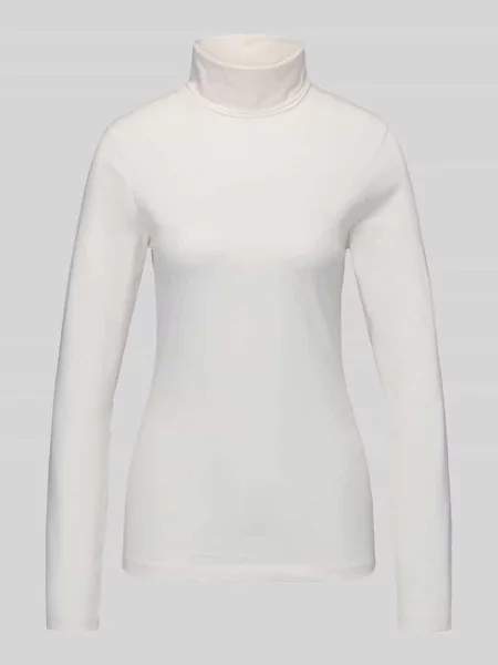Bluzka z długim rękawem o kroju regular fit z mieszanki bawełny Marc O'polo Denim biała