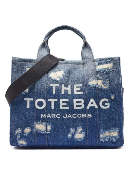 Marc Jacobs De blugi geantă shopper The Rip and Repair Denim Medium Tote Bag albastru