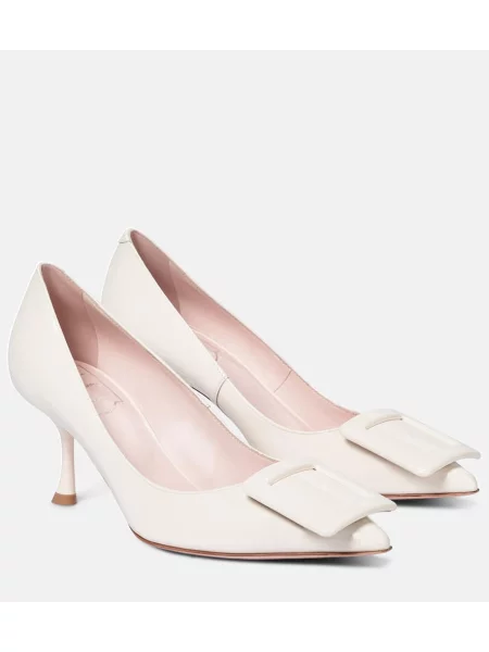 Usnjene lakirane salonarji Roger Vivier roza