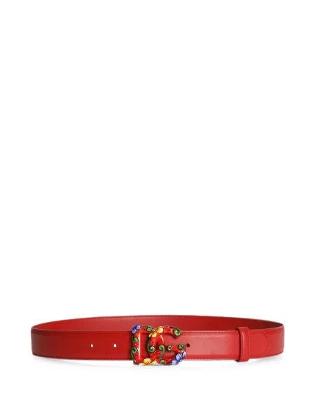 Cu centură curea Dolce & Gabbana cu cataramă roșu