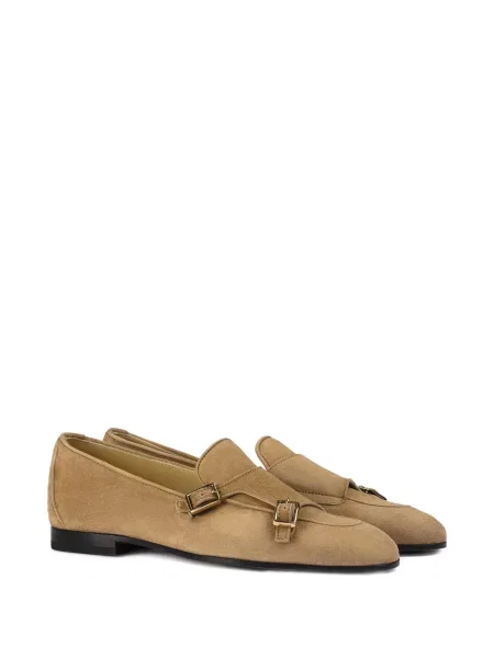Pantofi loafer Doucal's din piele de căprioară cu cataramă