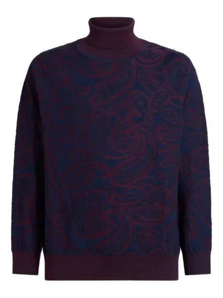 Golf golf Etro z wzorem paisley żakardowy niebieski