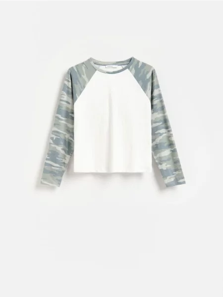 Reserved Tricou cu mânecă lungă din multicolor