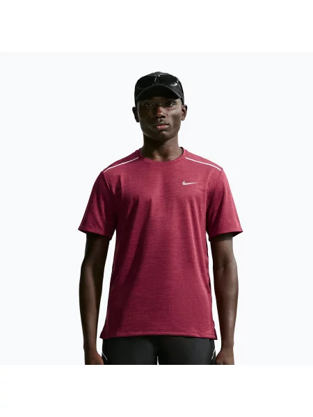 Tricou de alergare pentru bărbați Nike Miler Dri-Fit UV tough red/mystic dates roșu