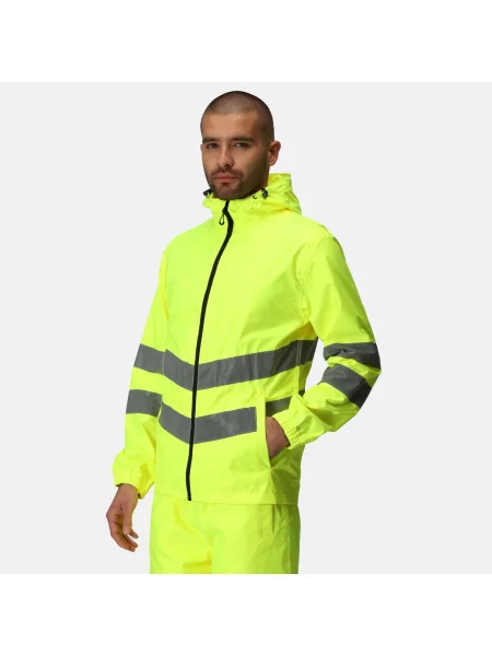 Kurtka robocza Hi-s Pro Packaway kieszonkowa żółta