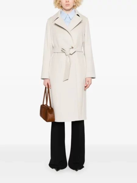 Palton Max Mara de lână alb