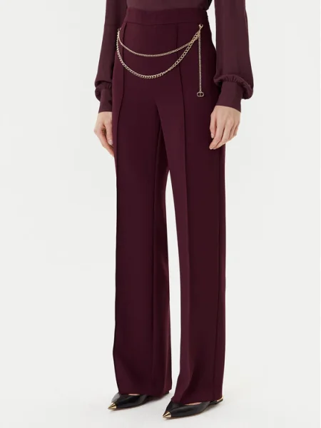 TWINSET Pantaloni palazzo Vișiniu Wide Leg