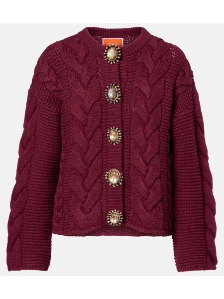 Cardigan La Doublej de lână bordo